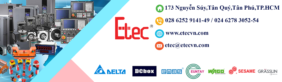 Công ty ETEC hiện là nhà phân phối các thiết bị điện tử - tự động hóa Công Nghiệp cho các tập đoàn hàng đầu như: DELTA, WAGO, EUNTAY, SESAME, DCBOX, EMAS .... tại thị trường Việt Nam